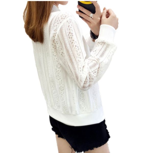 autumn hollow out women jacket lace patchwork transparent zipper casual slim coat casaco feminino baseball jacket outwear, Black;brown
autumn hollow out women jacket lace patchwork transparent zipper casual slim coat casaco feminino baseball jacket outwear, Black;brown