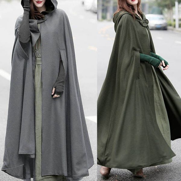women oversized hooded coat retro irregular open front long cardigan 2018 autumn winter button trench poncho cape overcoat cloak, Tan;black
women oversized hooded coat retro irregular open front long cardigan 2018 autumn winter button trench poncho cape overcoat cloak, Tan;black