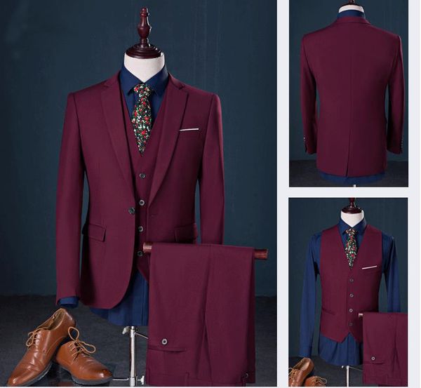 2018 men's suits customize slim fit groom tuxedos groom's men burgundy side vent wedding man suit men's suits (jacket+pants+v, White;black
2018 men's suits customize slim fit groom tuxedos groom's men burgundy side vent wedding man suit men's suits (jacket+pants+v, White;black
