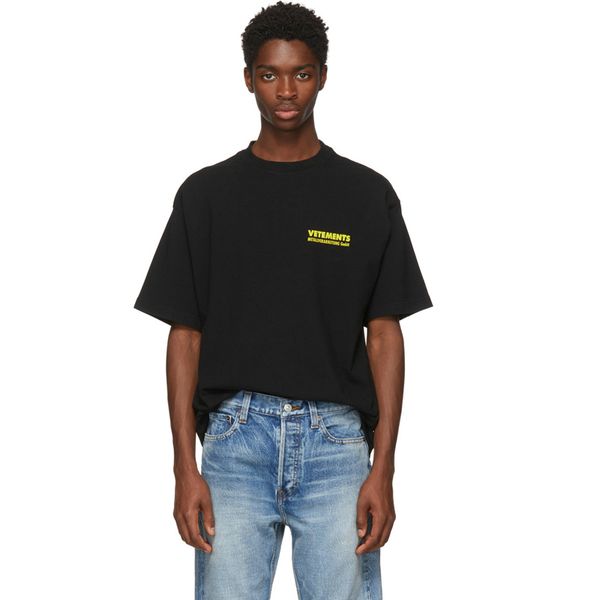18ss Vetements логотип печатных тройник роскошные старинные сплошной цвет короткими ру
18ss Vetements логотип печатных тройник роскошные старинные сплошной цвет короткими ру