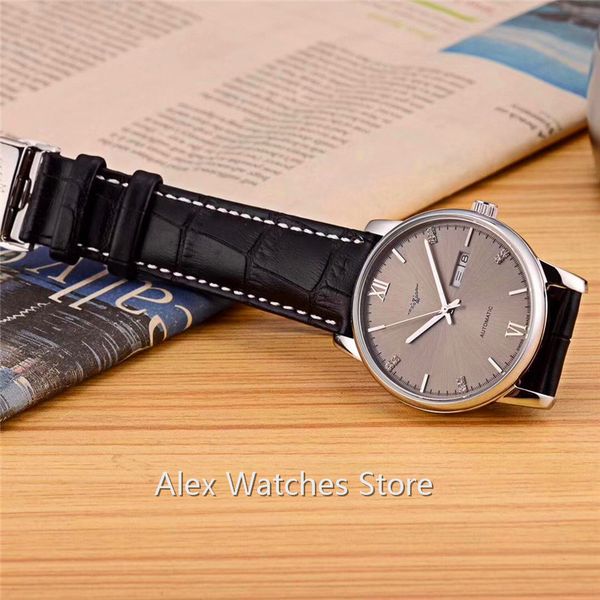 famous brand men wristwathches stainless steel case black dial brown leather band mechanical automatic watch luxury geneva mens watches l63, Slivery;brown
famous brand men wristwathches stainless steel case black dial brown leather band mechanical automatic watch luxury geneva mens watches l63, Slivery;brown