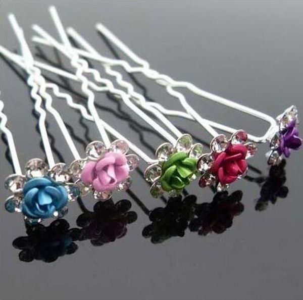 rose rhinestone u shaped hairpins clear crystal wedding bridal hair prom pins pin multi color, Black;brown
rose rhinestone u shaped hairpins clear crystal wedding bridal hair prom pins pin multi color, Black;brown