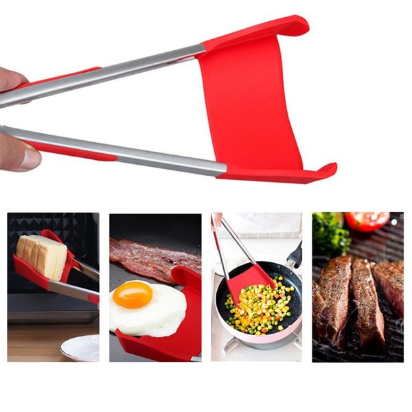 clever spatula tong 2-in-1 kitchen spatula tongs non-stick heat resistant kitchen helper frame kitchen tongs tools 
clever spatula tong 2-in-1 kitchen spatula tongs non-stick heat resistant kitchen helper frame kitchen tongs tools