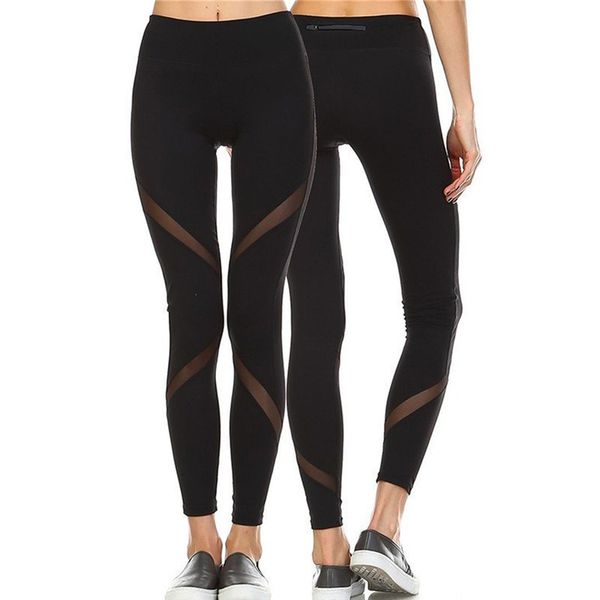 black quick drying mesh yoga pants high waist elastic running leggings fitness patchwork slim sport pants for women trousers, White;red
black quick drying mesh yoga pants high waist elastic running leggings fitness patchwork slim sport pants for women trousers, White;red