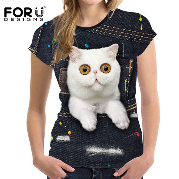 forudesigns stylish denim 3d animal dog cat printing t shirt for women summer casual short sleeve t-shirt tee roupa feminina, White
forudesigns stylish denim 3d animal dog cat printing t shirt for women summer casual short sleeve t-shirt tee roupa feminina, White