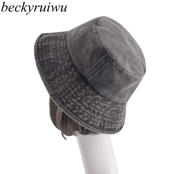 beckyruiwu caps winter fisherman hat men and women outdoors caps denim wash old bucket hats, Black;white
beckyruiwu caps winter fisherman hat men and women outdoors caps denim wash old bucket hats, Black;white