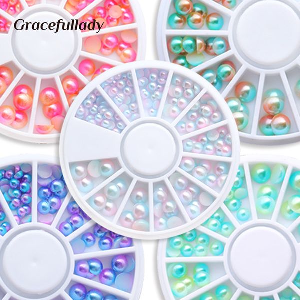 mixed size 1 box gradient color nail pearl rhinestones wheel solid imitation pearl for 3d nail art manicure decorations, Silver;gold
mixed size 1 box gradient color nail pearl rhinestones wheel solid imitation pearl for 3d nail art manicure decorations, Silver;gold