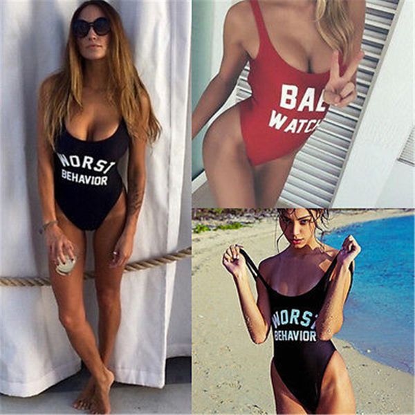 letter print one piece women swimwear bikini 2017 sports suit island vibes swimsuit jump suit beachwear trikini, White;black
letter print one piece women swimwear bikini 2017 sports suit island vibes swimsuit jump suit beachwear trikini, White;black