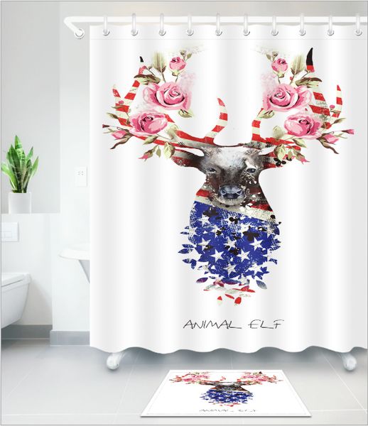 lovely deer pattern 3d print custom waterproof bathroom modern shower curtain polyester fabric bathroom curtain door mat sets
lovely deer pattern 3d print custom waterproof bathroom modern shower curtain polyester fabric bathroom curtain door mat sets