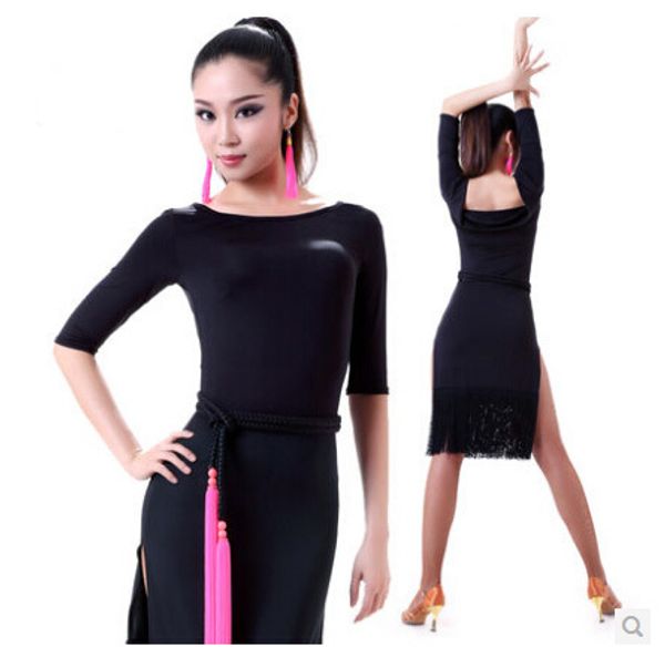 belly dance costume modal cotton tassel latin dance dress for women latin competition costume dresses, Black;red
belly dance costume modal cotton tassel latin dance dress for women latin competition costume dresses, Black;red