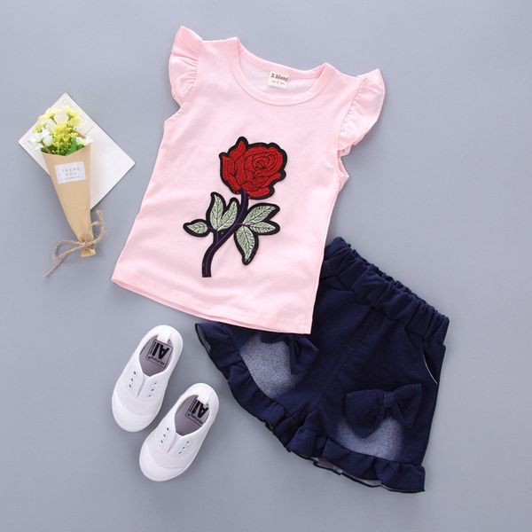 2018 summer baby girl clothing sets toddler outfit tracksuit rose vest+ shorts pants 2pcs set kids girls clothes suit, White
2018 summer baby girl clothing sets toddler outfit tracksuit rose vest+ shorts pants 2pcs set kids girls clothes suit, White