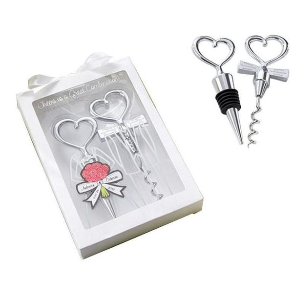 Heart Combination corcrew wine opener and Wine Bottle Stopper Sets Wedding Souvenirs Guests 60pcs(30pairs) SN098
Heart Combination corcrew wine opener and Wine Bottle Stopper Sets Wedding Souvenirs Guests 60pcs(30pairs) SN098