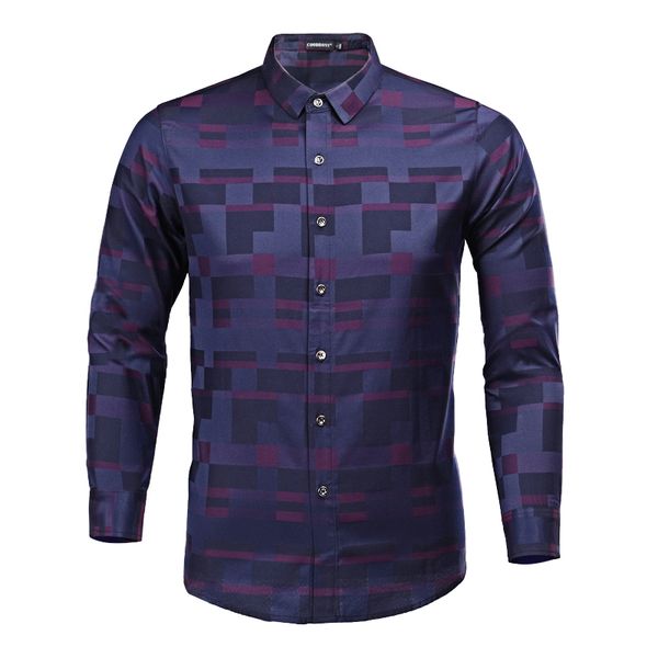 men shirt mens business casual shirts 2018 new arrival men clothing plaid long sleeve, White;black
men shirt mens business casual shirts 2018 new arrival men clothing plaid long sleeve, White;black