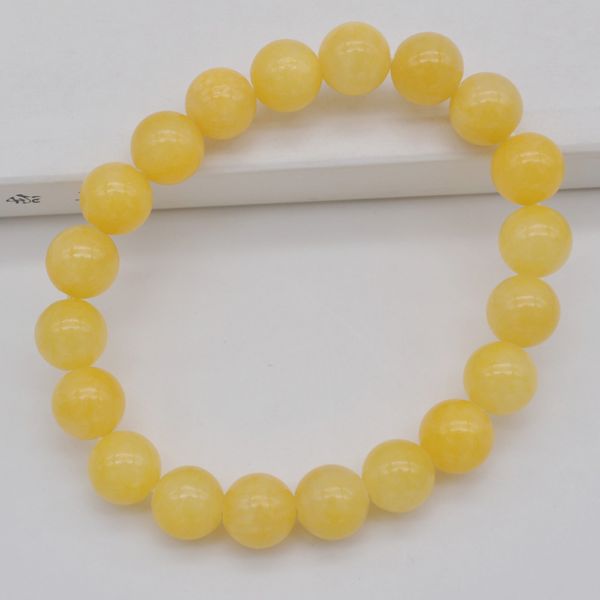 10mm yellow jad e stone round beads bracelet bangle stretch jewelry for woman gift 8 inch wg002, Black
10mm yellow jad e stone round beads bracelet bangle stretch jewelry for woman gift 8 inch wg002, Black