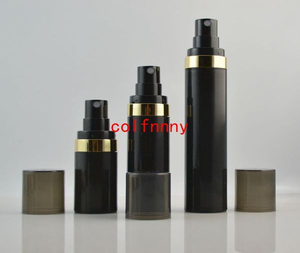 100pcs/lot15ml 30ml 50ml black airless pump sprays vacuum plastic bottle lotion bottle refillable bottles container for cosmetic
100pcs/lot15ml 30ml 50ml black airless pump sprays vacuum plastic bottle lotion bottle refillable bottles container for cosmetic