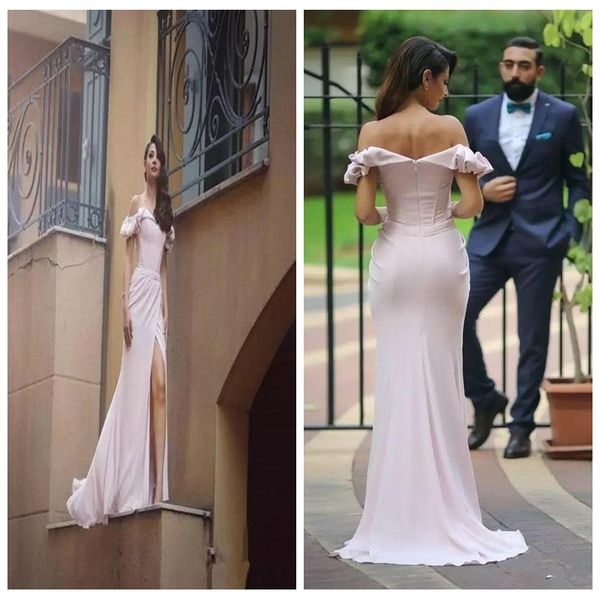 2021 sweetheart pink off shoulder mermaid prom dresses elegant short sleeves side split red carpet dress sweep train evening occasion gowns, Black
2021 sweetheart pink off shoulder mermaid prom dresses elegant short sleeves side split red carpet dress sweep train evening occasion gowns, Black