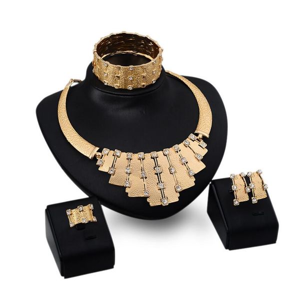 jewelry wedding jewelry sets gold color crystal bracelets necklaces earrings rings simple classic four pieces for bridal women, Slivery;golden
jewelry wedding jewelry sets gold color crystal bracelets necklaces earrings rings simple classic four pieces for bridal women, Slivery;golden