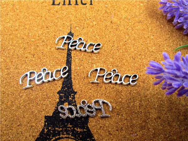 45pcs--peace charms,antique tibetan silver peace charm pendants,29x10mm, Bronze;silver
45pcs--peace charms,antique tibetan silver peace charm pendants,29x10mm, Bronze;silver