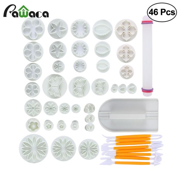 46pcs/set fondant cake decorating tools kit fondant mold assorted modeling tool plunger cutters for gum paste sugarcraft
46pcs/set fondant cake decorating tools kit fondant mold assorted modeling tool plunger cutters for gum paste sugarcraft