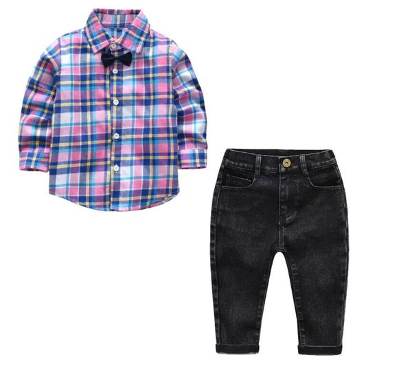 boy lattice t-shirt jean pants set two pieces baby spring and autumn trousers suit kids long sleeve and pant suit children clothes, White
boy lattice t-shirt jean pants set two pieces baby spring and autumn trousers suit kids long sleeve and pant suit children clothes, White