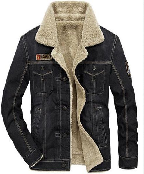 battlefield winter bomber jacket male youth tooling denim jacket thickening plus parkas velvet coat outerwear, Black
battlefield winter bomber jacket male youth tooling denim jacket thickening plus parkas velvet coat outerwear, Black