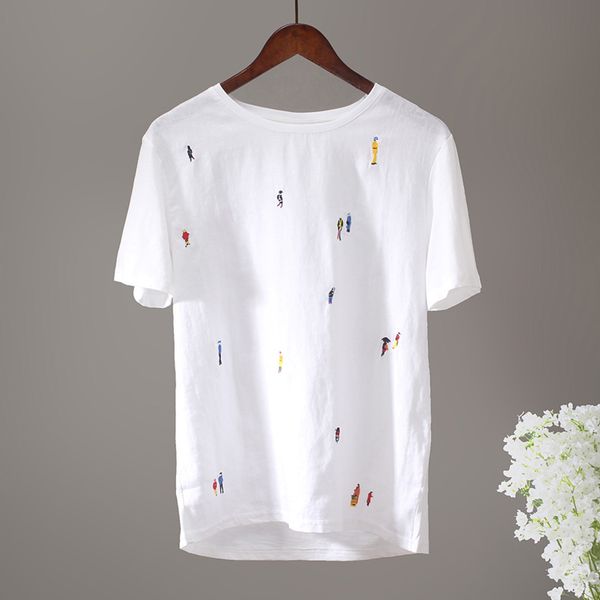 2018 prints villains summer flax t-shirts men's short sleeves thin soft cotton linen jersey and young shirts, White;black
2018 prints villains summer flax t-shirts men's short sleeves thin soft cotton linen jersey and young shirts, White;black