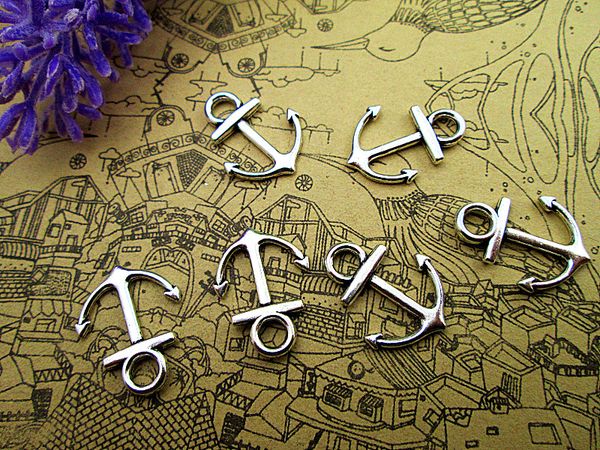75pcs--anchor charms, antique silver anchor charm pendants 15x18mm, Bronze;silver
75pcs--anchor charms, antique silver anchor charm pendants 15x18mm, Bronze;silver