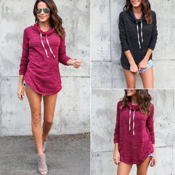 2017 hot women autumn casual long sleeve hoodie jumper pullover sweatshirt, Black
2017 hot women autumn casual long sleeve hoodie jumper pullover sweatshirt, Black