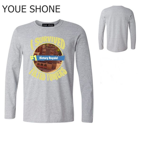 fashion tilted towers t shirts pop xbox game t-shirt men's victory royale battle royale long sleeve pure cotton tee polo t-shirts, White;black
fashion tilted towers t shirts pop xbox game t-shirt men's victory royale battle royale long sleeve pure cotton tee polo t-shirts, White;black