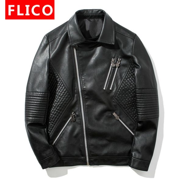 2018 autumn and winter casual men's new leather jacket youth slim diagonal zipper lapel pu leather jacket new sale, Black
2018 autumn and winter casual men's new leather jacket youth slim diagonal zipper lapel pu leather jacket new sale, Black