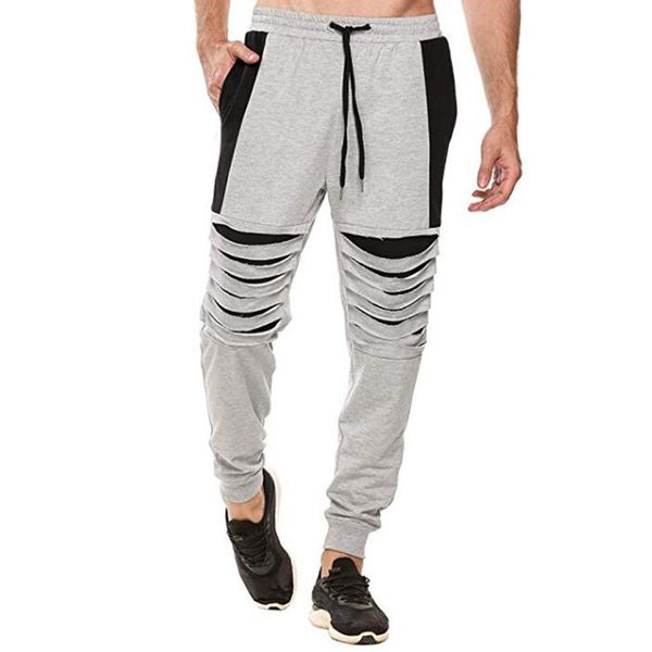 men's knee hole ripped harem pants casual jogger baggy long trousers drawstring size plus 2018 new fashion gray hole sweatpants, Black
men's knee hole ripped harem pants casual jogger baggy long trousers drawstring size plus 2018 new fashion gray hole sweatpants, Black