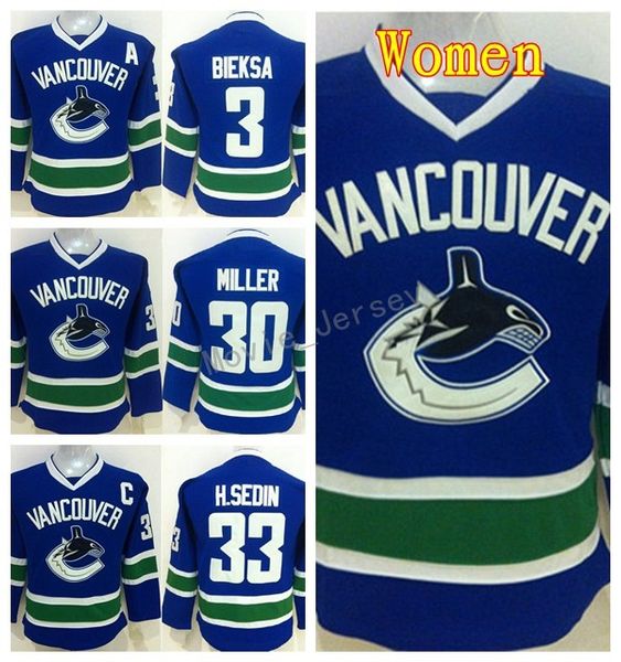 Vancouver Canucks Women Ryan Miller Jersey 30 Blue 3 Kevin Bieksa 33 Henrik Sedin Woman Jerseys Ice Hockey For Sport Fans Embroider Logo
Vancouver Canucks Women Ryan Miller Jersey 30 Blue 3 Kevin Bieksa 33 Henrik Sedin Woman Jerseys Ice Hockey For Sport Fans Embroider Logo