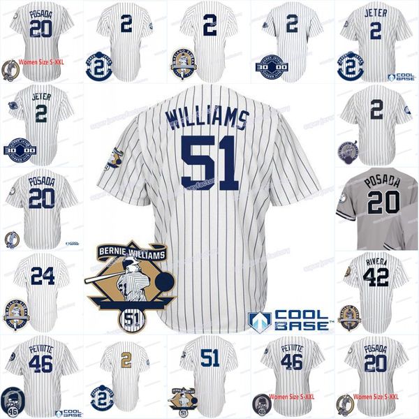 Men 51 Bernie Williams with Commemorative Retirement 2 DerekJeter Jorge Posada Andy Pettitte Mariano Rivera Gary Sanchez Baseball Jerseys
Men 51 Bernie Williams with Commemorative Retirement 2 DerekJeter Jorge Posada Andy Pettitte Mariano Rivera Gary Sanchez Baseball Jerseys