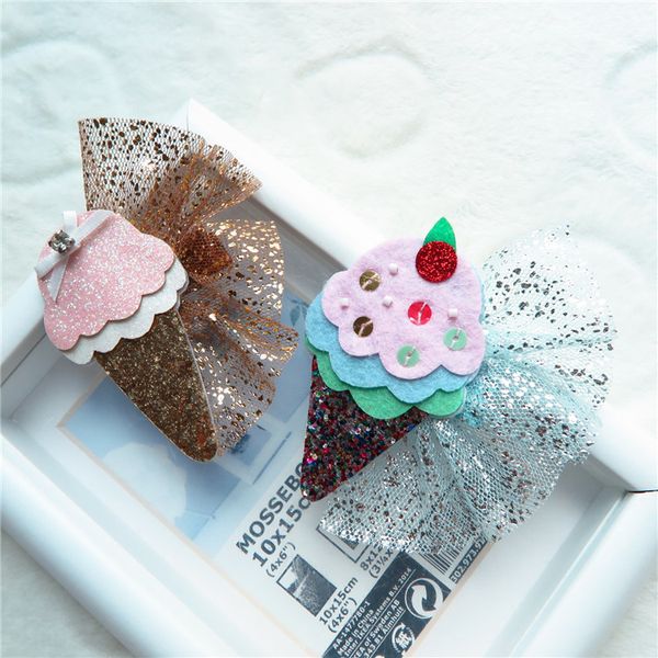 wholesale 20pcs fashion cute felt icecream hairpins glitter tulle cartoon barrettes princess headware boutique hair accessories for girls, Slivery;white
wholesale 20pcs fashion cute felt icecream hairpins glitter tulle cartoon barrettes princess headware boutique hair accessories for girls, Slivery;white