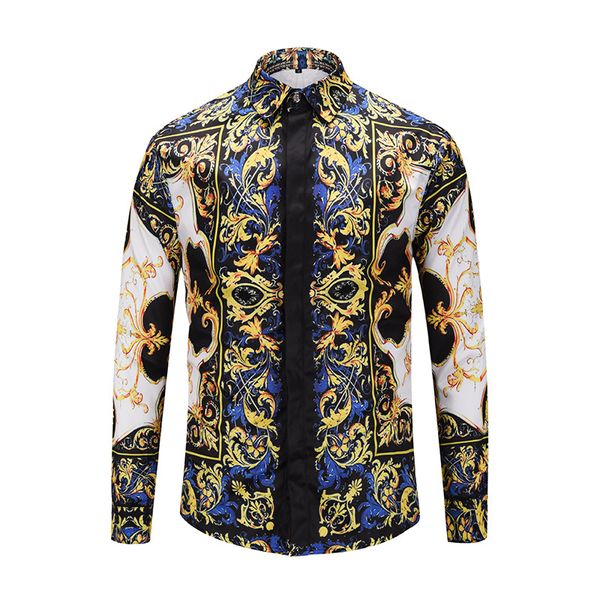 2018 new arrival men shirts fashion design 3d print casual slim fit long sleeve men's clohting hawaiian shirt, White;black
2018 new arrival men shirts fashion design 3d print casual slim fit long sleeve men's clohting hawaiian shirt, White;black
