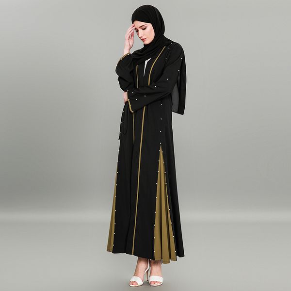 new muslim women patchwork abaya dress wholesale factory price islamic women beading maxi cardigan with belt, Red
new muslim women patchwork abaya dress wholesale factory price islamic women beading maxi cardigan with belt, Red
