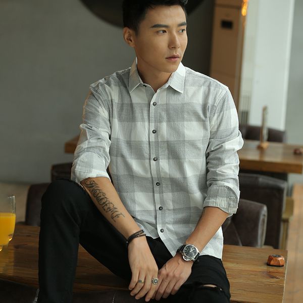 autumn winter men shirt new cotton color spinning lattice slim casual long-sleeved shirt male plaid men clothing, White;black
autumn winter men shirt new cotton color spinning lattice slim casual long-sleeved shirt male plaid men clothing, White;black