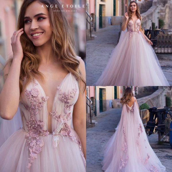 blush pink 2019 wedding dress spaghetti straps lace applique beach bridal gowns backless wedding dresses with long wraps b.n, White
blush pink 2019 wedding dress spaghetti straps lace applique beach bridal gowns backless wedding dresses with long wraps b.n, White