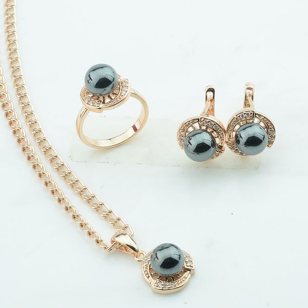 fj women black simulated peal earrings rings pendant 585 gold color crystal set jewelry+optional necklace, Silver
fj women black simulated peal earrings rings pendant 585 gold color crystal set jewelry+optional necklace, Silver