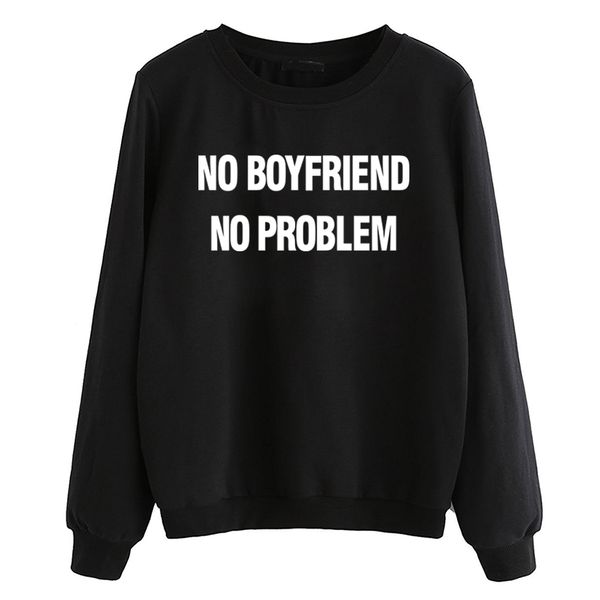 women tracksuits funny pullovers sportswear sweatshirts autumn harajuku fleece hoody no boyfriend no problem 2018 brand hoodies, Black
women tracksuits funny pullovers sportswear sweatshirts autumn harajuku fleece hoody no boyfriend no problem 2018 brand hoodies, Black