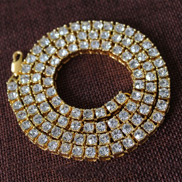 Hip Hop Gold Chain 1 Row CZ Crystal Hip-hop Necklace Chain 60cm Mens Gold/silver Tone Iced Out Punk Necklace
Hip Hop Gold Chain 1 Row CZ Crystal Hip-hop Necklace Chain 60cm Mens Gold/silver Tone Iced Out Punk Necklace