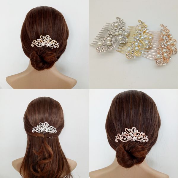 rose gold wedding bridal hair combs clear crystal pearl hair ornaments pin clips for bride headpiece prom jewelry, Golden;white
rose gold wedding bridal hair combs clear crystal pearl hair ornaments pin clips for bride headpiece prom jewelry, Golden;white