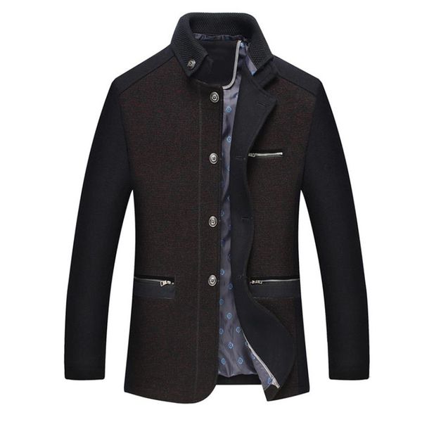 autumn men's woolen coat business slim collar design men's wool jacket solid color overcoat, Black
autumn men's woolen coat business slim collar design men's wool jacket solid color overcoat, Black