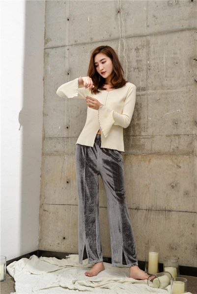yomrzl a756 new arrival spring and autumn cotton women's pajama set 2 piece sleep set simple long sleeve home clothes, Blue;gray
yomrzl a756 new arrival spring and autumn cotton women's pajama set 2 piece sleep set simple long sleeve home clothes, Blue;gray
