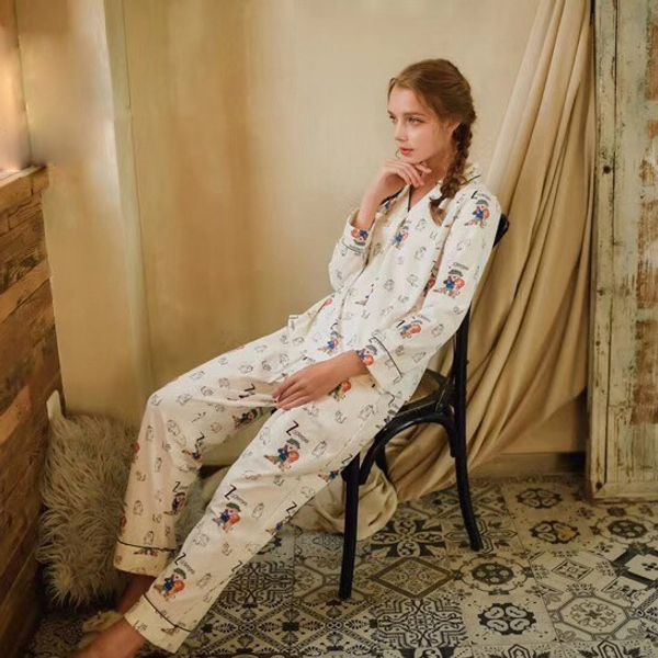 2018 spring autumn women girl chic comfy cottom printed long sleeve shirt + pant two pieces pajamas ladies sleepwear night suits, Blue;gray
2018 spring autumn women girl chic comfy cottom printed long sleeve shirt + pant two pieces pajamas ladies sleepwear night suits, Blue;gray