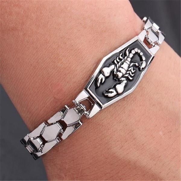 fashion men's scorpio bracelet punk charm titanium steel chain scorpio constellation jewelry birthday gift for men, Golden;silver
fashion men's scorpio bracelet punk charm titanium steel chain scorpio constellation jewelry birthday gift for men, Golden;silver