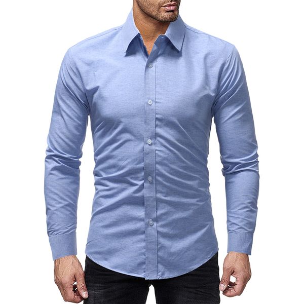 2018 autumn and winter new simple men's casual slim long-sleeved shirt solid color printed casual long-sleeved business shirt, White;black
2018 autumn and winter new simple men's casual slim long-sleeved shirt solid color printed casual long-sleeved business shirt, White;black