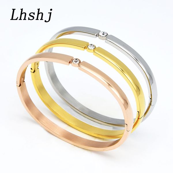 lhshj stainless steel charm bracelet for women cubic zircon rose gold color love buckle bangle 5 mm width valentines gifts, Black
lhshj stainless steel charm bracelet for women cubic zircon rose gold color love buckle bangle 5 mm width valentines gifts, Black
