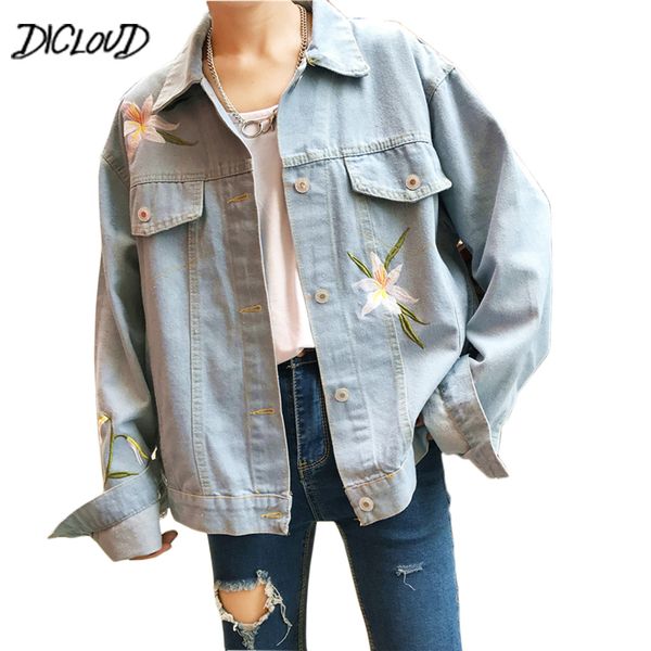 autumn embroidery denim jacket women 2018 fashion long sleeve loose coat woman casual boyfriend harajuku denim outerwear, Black;brown
autumn embroidery denim jacket women 2018 fashion long sleeve loose coat woman casual boyfriend harajuku denim outerwear, Black;brown
