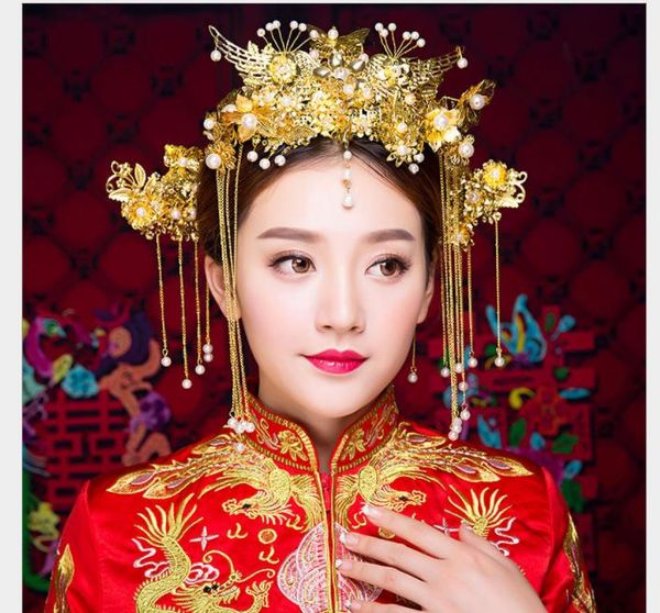 bridal costume, headwear, phoenix crown, qipao, accessories, chinese ethnic red ornaments, wedding accessories, Slivery;golden
bridal costume, headwear, phoenix crown, qipao, accessories, chinese ethnic red ornaments, wedding accessories, Slivery;golden